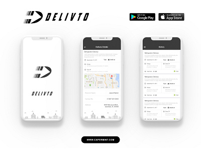 Delivto - Delivery App android app capermint delivery app ios logo ui uidesign uiux ux