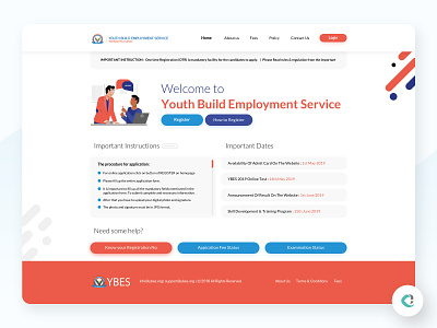 YBES Website Landing capermint design landing page design landingpage ui ux web design website