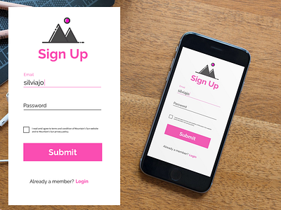 Daily UI - Sign Up daily ui mockup sign up web design