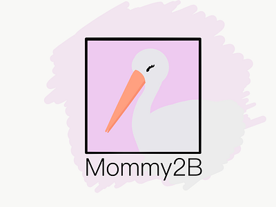 Day 005 - App Icon app app icon dailyui icon illustration mobile mommy2b pregnancy stork vector