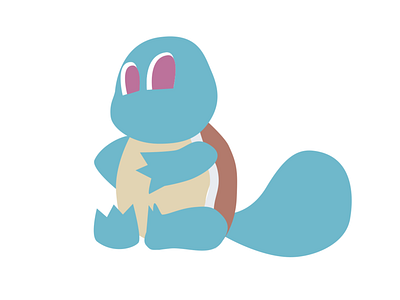 Squirtle flat gottacatchemall illustation pokémon squirtle starter turtle vector vectornator