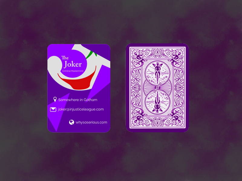 The Joker Business Card By Silvia Gioia Florio On Dribbble 7025