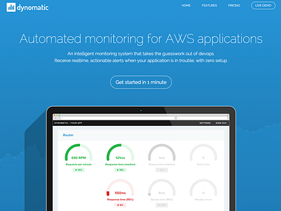 Landing Page 003 analytics dailyui landing monitoring