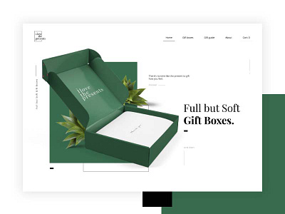 Love Presents design gift landing page presents ui ux web