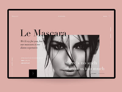 Lemascara brand design fashion landing makeup mascara ui ux web web design