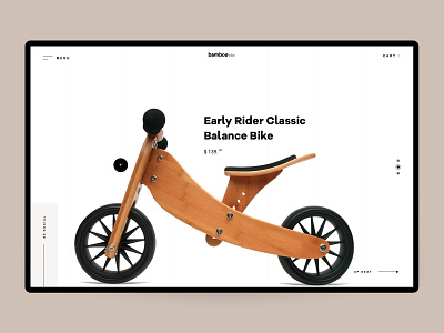 Bamboo bike brand design landing ui ux web web design