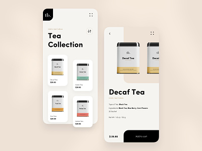 Tea Ecommerce design design app dring ecommerce identity interface product card tea tea shop ui uiux user experience