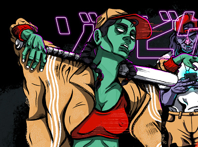 ZombCrew#1 crew design graphic graphic art illustration ipad ipadpro ipadproart ipadprocreate mr.w zombi