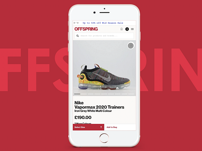 Offspring website redesign creative design digital ecommerce fashion shoes sneakers website