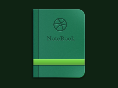 Notebook dribbble green handbook icon notebook