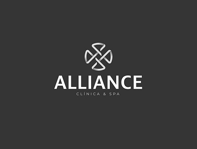 Alliance - Clinic and Spa black branding centro médico clinic design logo logo design logodesign medical spa vector