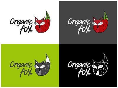Organic Fox logo branding hand drawn identity logo organic vector