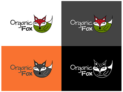Organic Fox logo_2 branding hand drawn identity logo organic