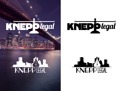 KneppLegal branding logo negative space typography