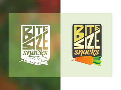 Bitesize snacks logo bio branding food healthy logo snacks