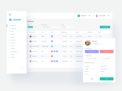 Member List 😊 clean colors creative dashboad filter interface layout list modern ui orders payment configuration product design style table ui uidesign ux web web design webdesign