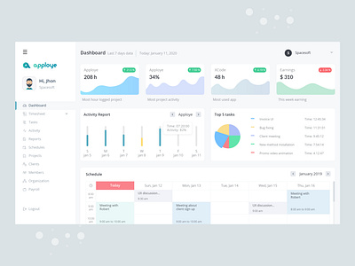 Time Tracking SAAS Dashboard 🔥