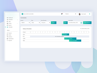 Schedule - Web App admin panel app clean dashboard design icon interface schedule ui design web app website