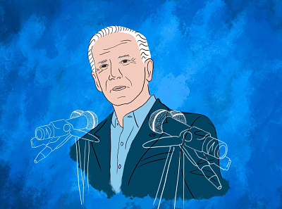 Illustration of Joe Biden 2020 abstract biden democrat democratic election illustration journalism news politics procreate