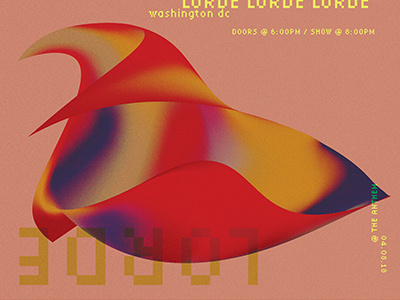 Lorde @ The Anthem DC concert dc free throw gig poster lorde music poster promotion show