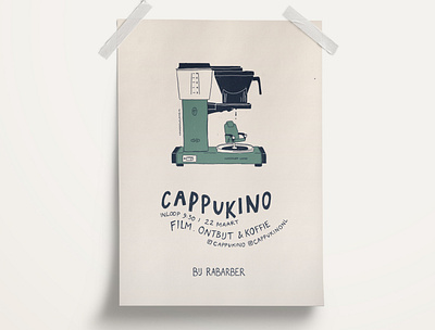 Coffee and movie event poster branding cafe coffee eventposter handdrawn illustration illustration design poster