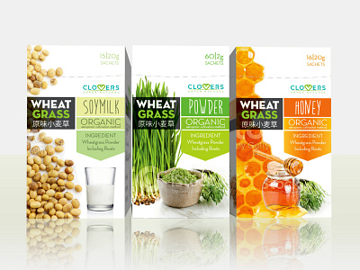 Wheat Grass sachets box 3d graphic design honey organic powder roots sachet soy soy milk soya wheat grass