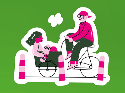 green politics bike cargobike climate cycle design illustration illustrator mobility skate vector