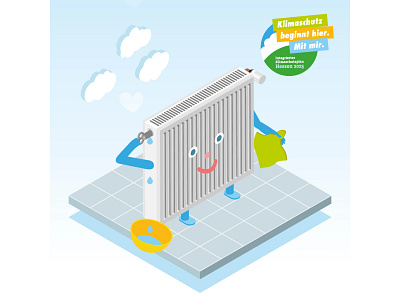 Illustration Heating animation climate design heating illustration illustrator plan protection vector