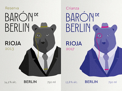 Illustration Wine Label bear berlin crianza design illustration illustrator label reserva rioja vector wine