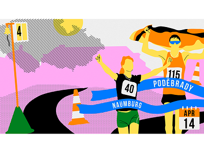 Race Walking Illustration animation athletes athletics championchip design european illustration illustrator podcast race race walking sport vector