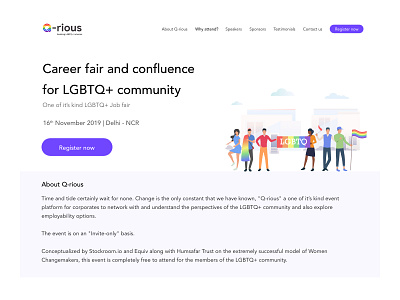 Qrious: Career fair and confluence for LGBTQ+ community