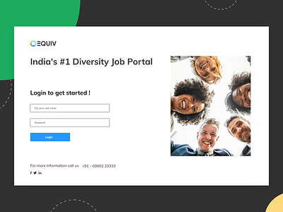 Diversity Job Portal signin page brand design clean diverse diversity job board job portal lgbtq login login form login page minimal signin ui women empowerment