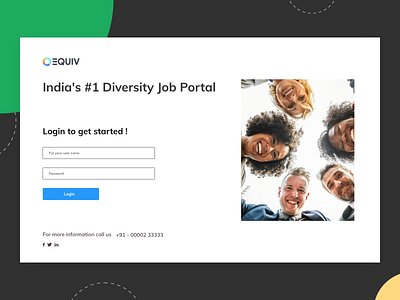 Diversity Job Portal signin page