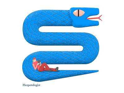 Careers in Biology: Herpetologist biology illustration snake
