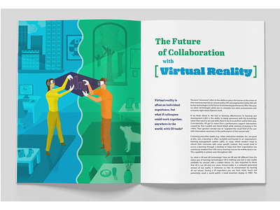 Virtual Reality Collaboration editorial illustration virtual reality