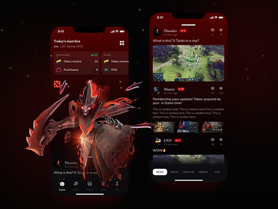 Game news app app application design game mobile nft ui ux