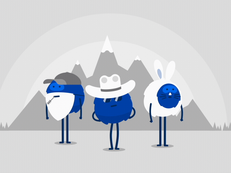 Opportunity 2d after effects character design animated animation blue cowboy design flat gif illustration minimal vector