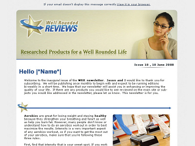 Well Rounded Reviews Email template