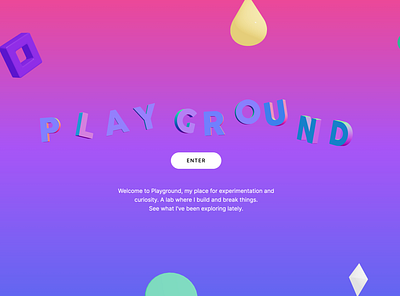 Playground css design developer experiment interaction personal portfolio ui