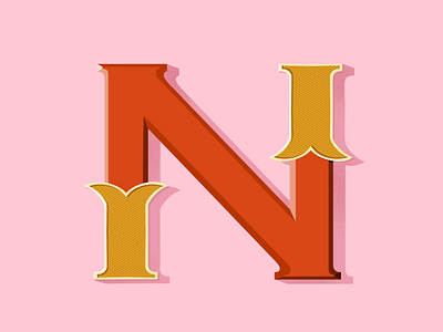 Nomade 36daysoftype 3d color design drawing editorial font illustration letter procreate