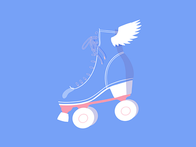 Roll´em all editorial illustration procreate roller roller derby skate skating sketch vector