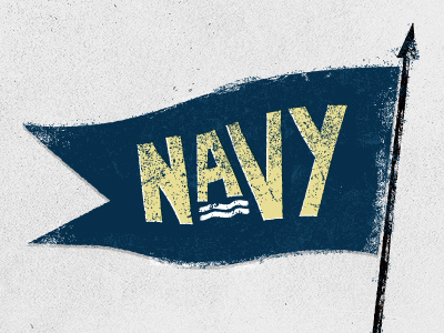 Naval Flag - First Draft flag hand lettering type
