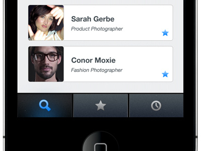 iOS App Menu ios menu mobile app