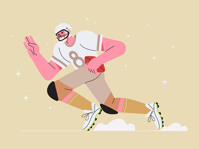 BULKY 2d adobe illustrator americanfootball character illustration inktober sport vectober vector