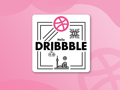 Hello Dribbble design icon illustration lettering logo minimal type typography ui ux vector