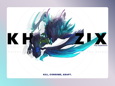 Kha'Zix, The Voidereaver abstract aesthetic aesthetics anime art branding color design icon illustration leagueoflegends lettering minimal typography ui ux vector