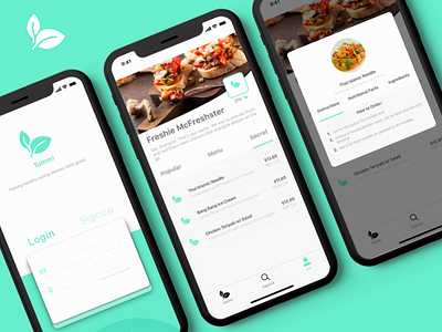 Tummi Concept App app branding color design food food app icon minimal mobile typography ui ui interaction
