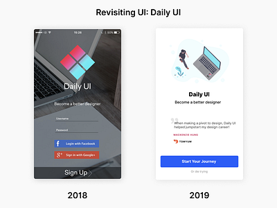 Revisiting UI: Log In Screen abstract app branding color dailyui dailyui 001 design login design login page login screen minimal tomyum typography