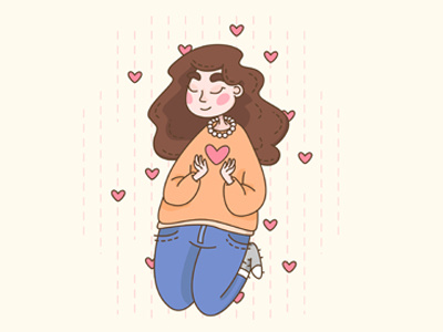 Caring Friend graphic design heart illustration love pastel