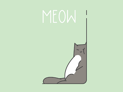 Meow 1 cats design graphic design illustration line simple vector